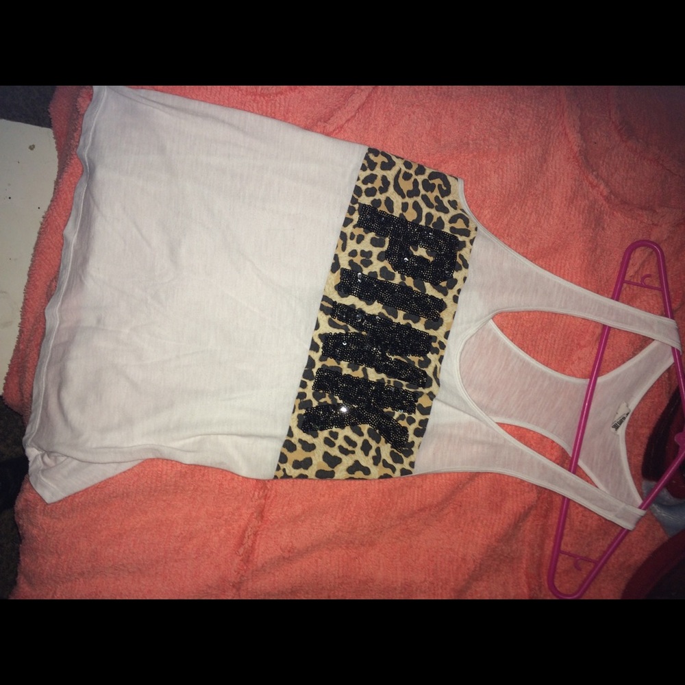 VS PINK Leopard Tank